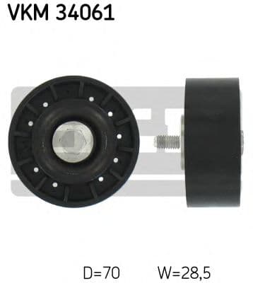 VKM 34061 SKF Обвідний ролик поліклинового ременя
