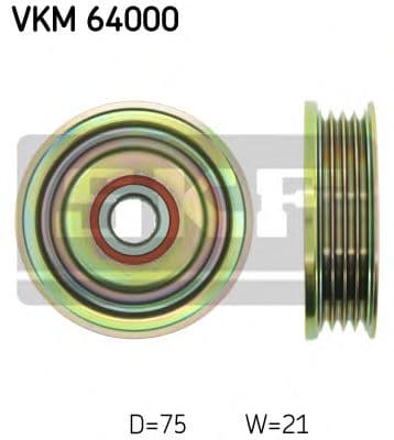 VKM 64000 SKF Обвідний ролик поліклинового ременя