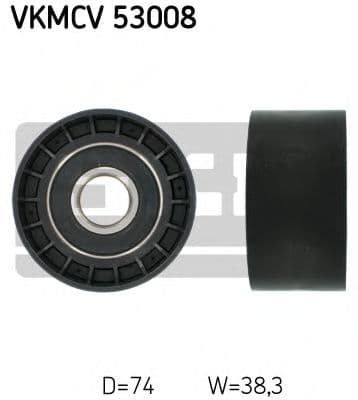 VKMCV 53008 SKF Обвідний ролик поліклинового ременя