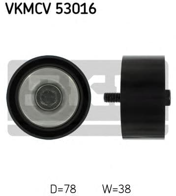 VKMCV 53016 SKF Обвідний ролик поліклинового ременя