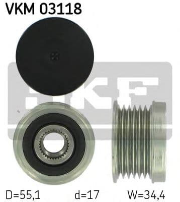 VKM 03118 SKF Муфта генератора
