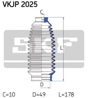 VKJP 2025 SKF Пильник кермової рейки