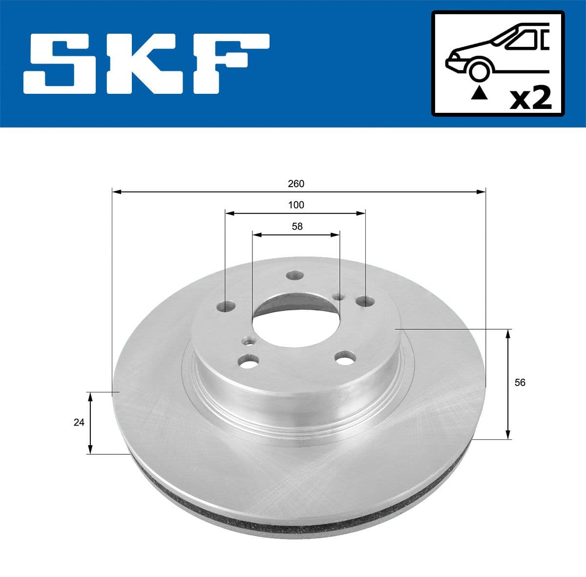 vkbd80636v2 SKF Тормозной диск