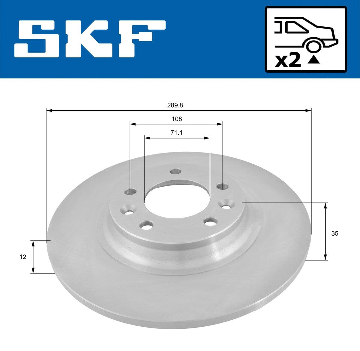 vkbd90022s2 SKF Гальмівний диск