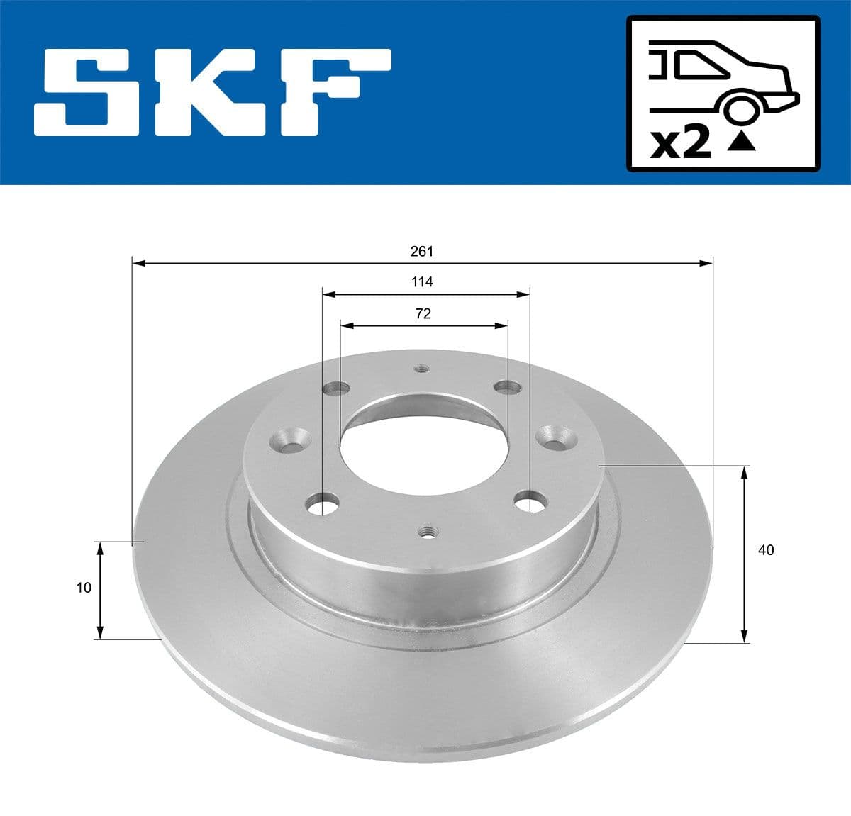 vkbd90884s2 SKF Гальмівний диск