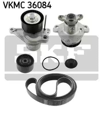 VKMC 36084 SKF Комплект поликлиновых ремней + помпа