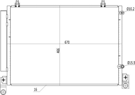 619067 Hart Радіатор кондиціонера для Mazda MPV