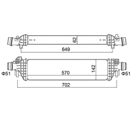 630312 Hart Інтеркулер для Opel Mokka