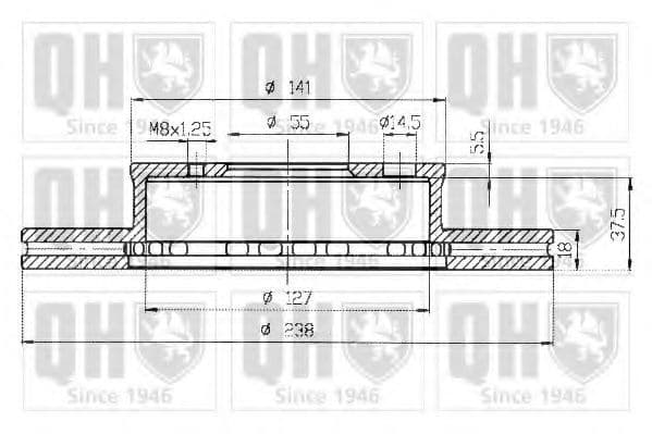 BDC4415 Quinton Hazell Тормозной диск