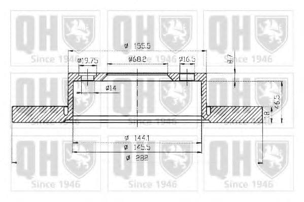 BDC4734 Quinton Hazell Гальмівний диск для Volkswagen Transporter