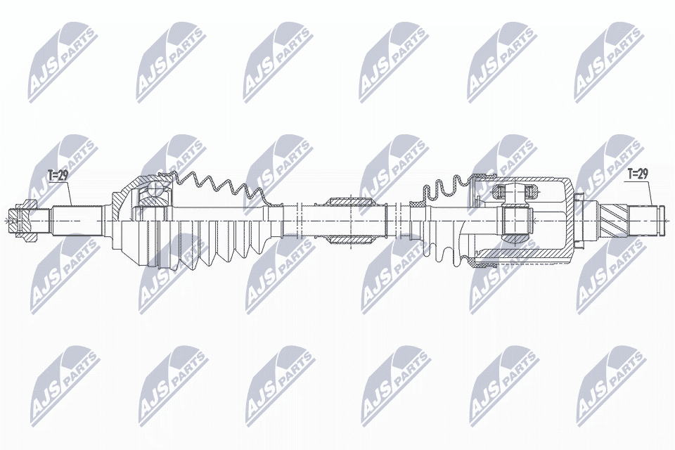 npwns128 NTY Полуось для Nissan Altima