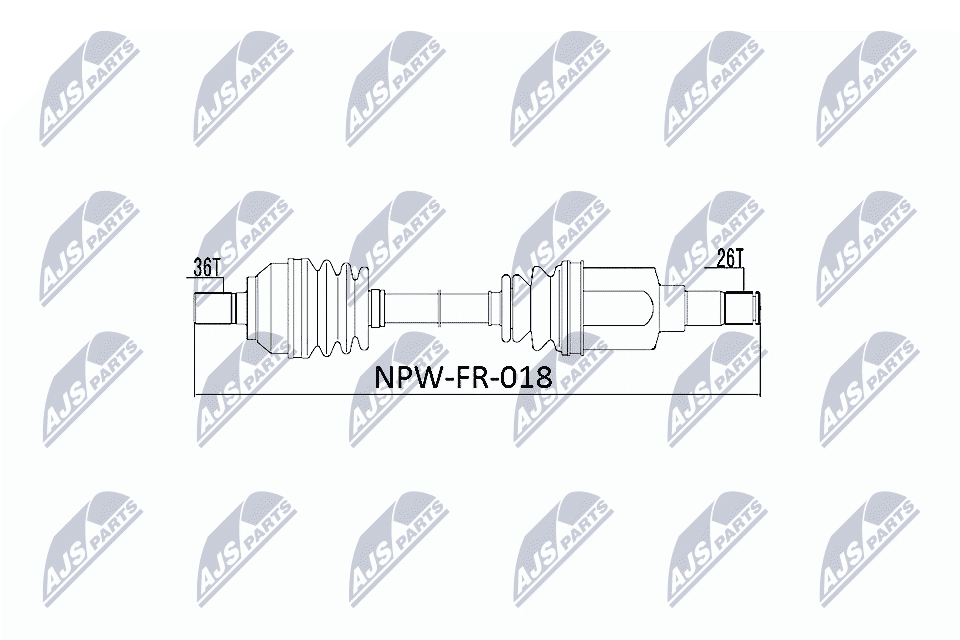 npwfr018 NTY Полуось