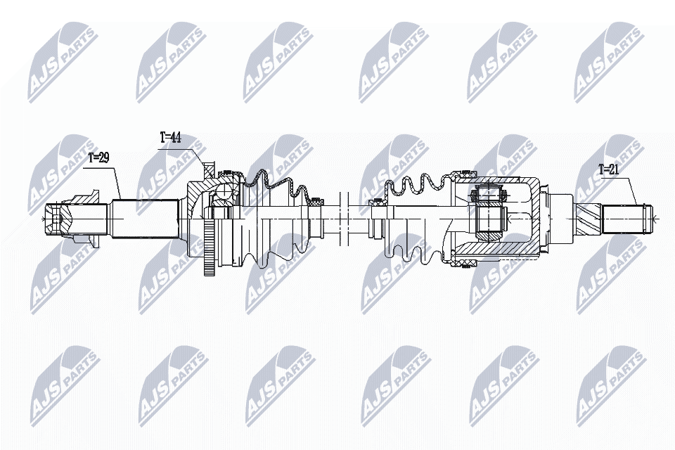 npwns166 NTY Полуось для Nissan X-Trail