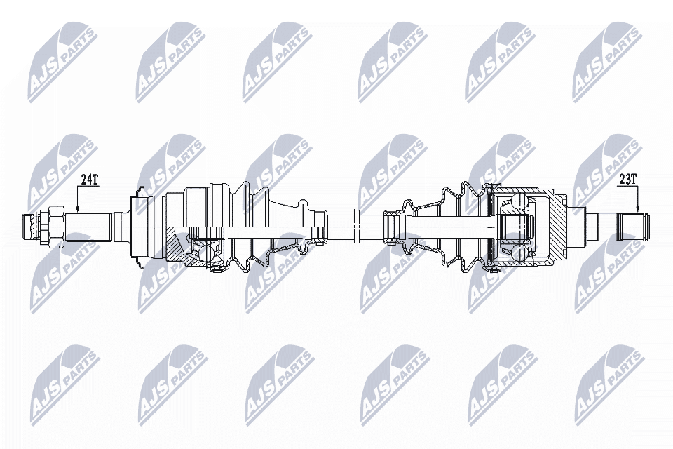 npwda001 NTY Піввісь для Daihatsu Terios