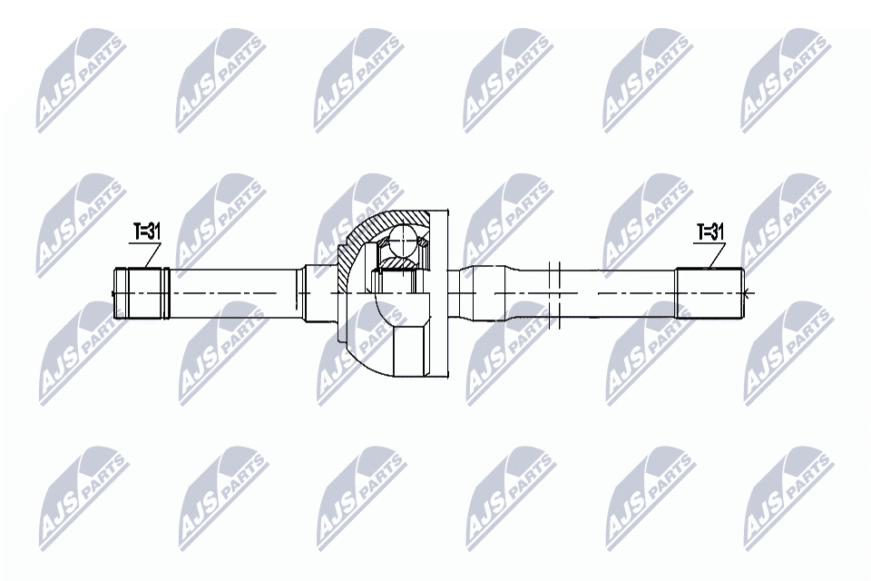 npwns154 NTY Піввісь для Nissan Patrol