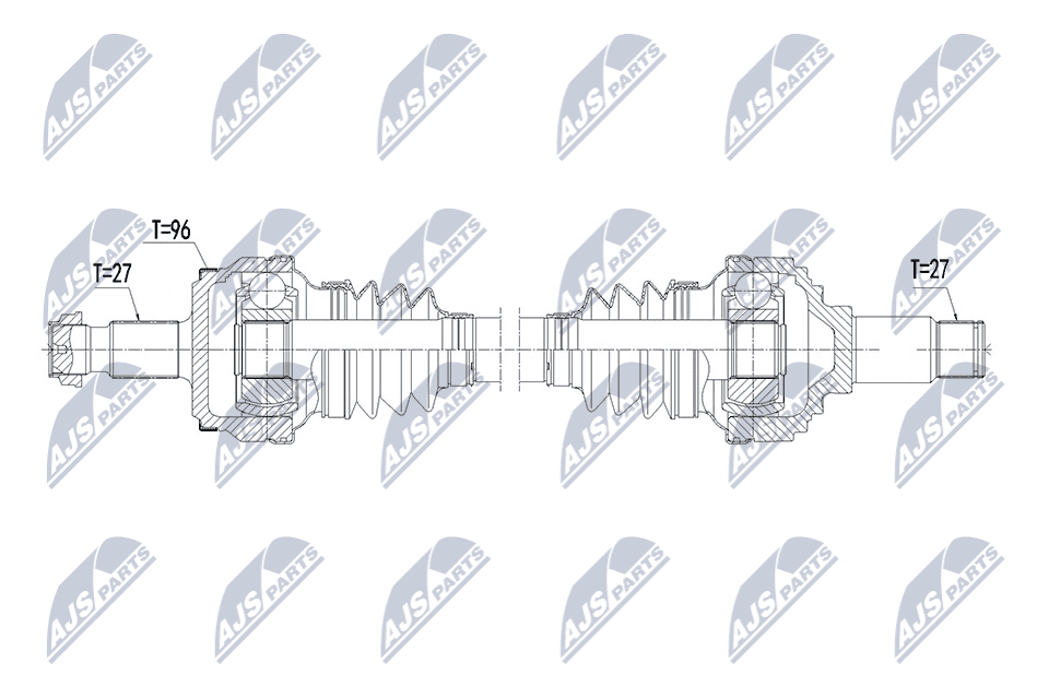 npwme211 NTY Піввісь для Mercedes SLK-Class