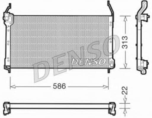 DCN09014 Denso Радиатор кондиционера