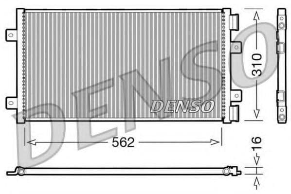 DCN09101 Denso Радиатор кондиционера для Fiat Punto