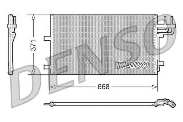 DCN10007 Denso Радіатор кондиціонера