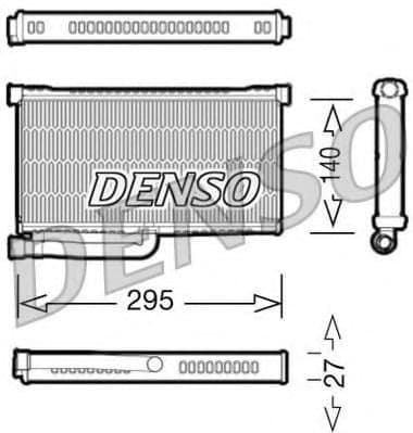 DRR02004 Denso Радиатор печки для Audi A6