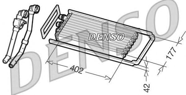 DRR12101 Denso Радіатор пічки