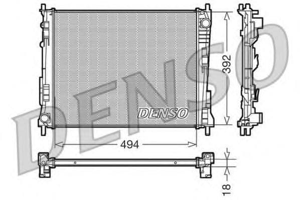 DRM23078 Denso Радіатор охолодження двигуна