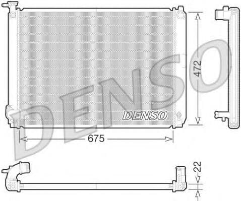 DRM51010 Denso Радіатор охолодження двигуна для Lexus RX