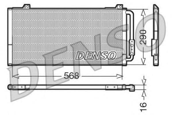 DCN24001 Denso Радіатор кондиціонера