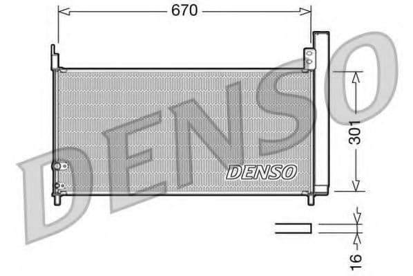 DCN50037 Denso Радіатор кондиціонера