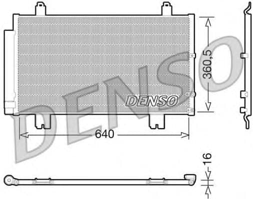 DCN51005 Denso Радиатор кондиционера для Lexus GS