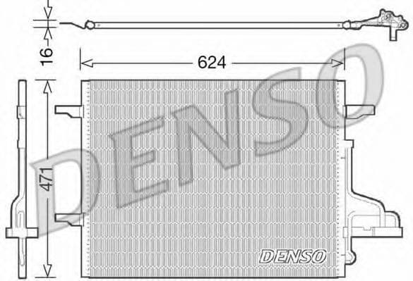 DCN10027 Denso Радіатор кондиціонера для Ford Kuga