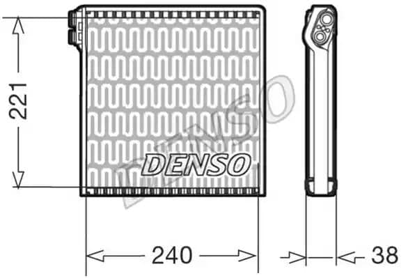 DEV09102 Denso Испаритель кондиционера для Fiat Ducato