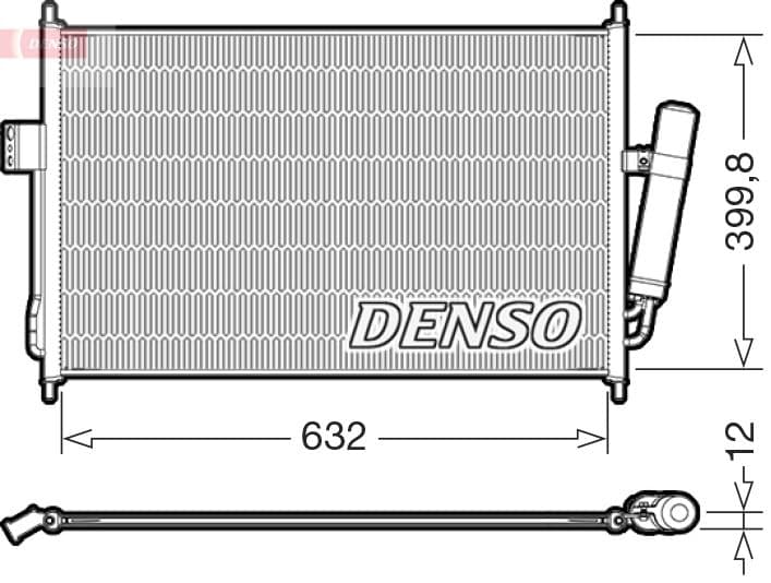 dcn99084 Denso Радіатор кондиціонера для Isuzu D-Max