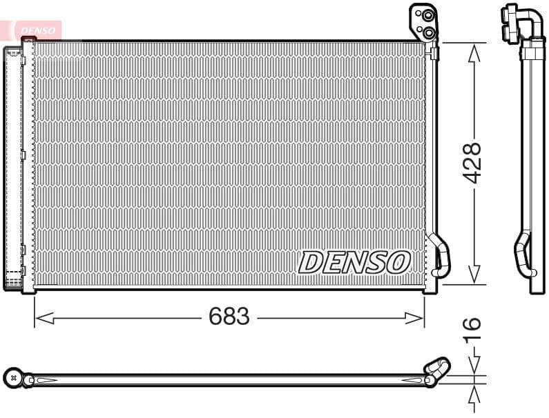 dcn99083 Denso Радіатор кондиціонера для Tesla Model X