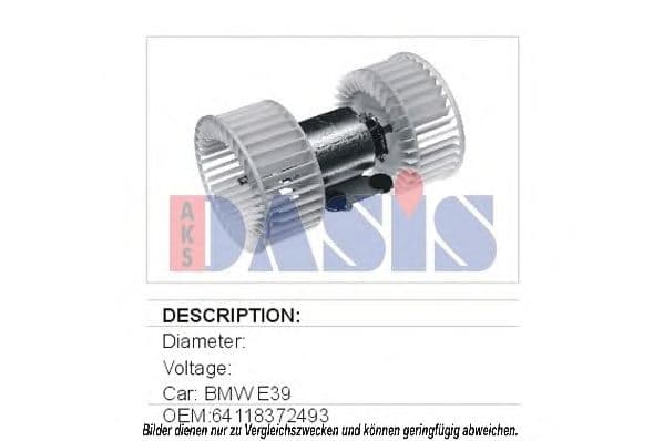058330N Aks Dasis Вентилятор салону