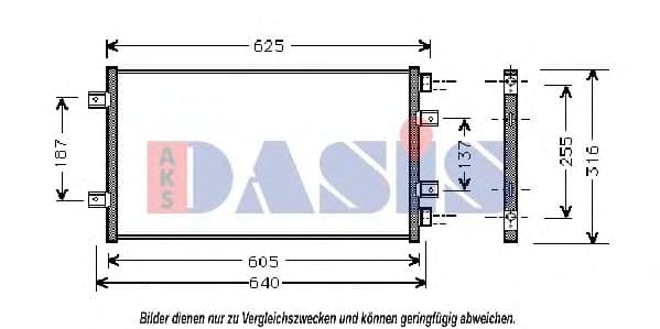 082006N Aks Dasis Радиатор кондиционера для Fiat Punto
