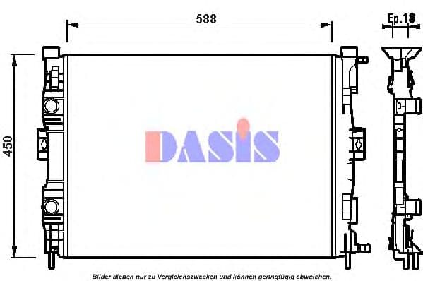 181001N Aks Dasis Радіатор охолодження двигуна