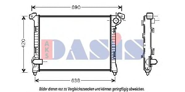 370039N Aks Dasis Радіатор охолодження двигуна для MINI Cooper