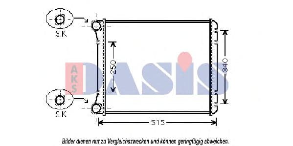 480037N Aks Dasis Радиатор охлаждения двигателя для Audi A2