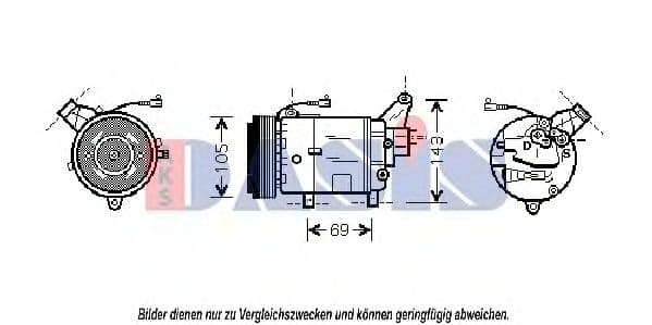 851048N Aks Dasis Компресор кондиціонера для MINI Cooper