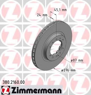 380.2160.00 Zimmermann Тормозной диск