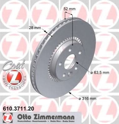 610.3711.20 Zimmermann Гальмівний диск