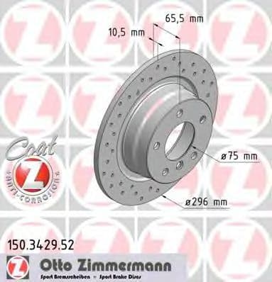 150.3429.52 Zimmermann Гальмівний диск