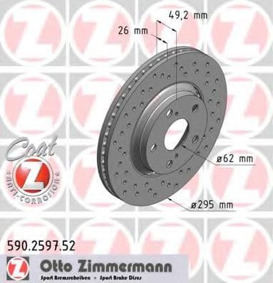 590.2597.52 Zimmermann Гальмівний диск