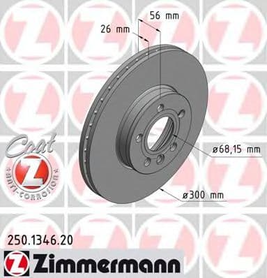 250.1346.20 Zimmermann Тормозной диск