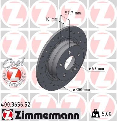 400365652 Zimmermann Гальмівний диск