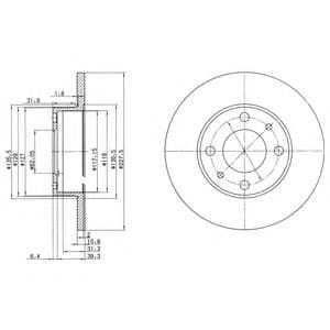 BG2147 Delphi Тормозной диск