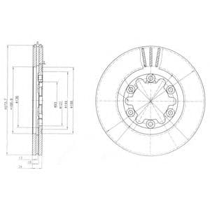 BG3809 Delphi Гальмівний диск