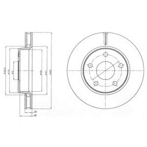 BG4259 Delphi Тормозной диск для Jeep Wrangler