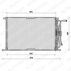 TSP0225026 Delphi Радіатор кондиціонера